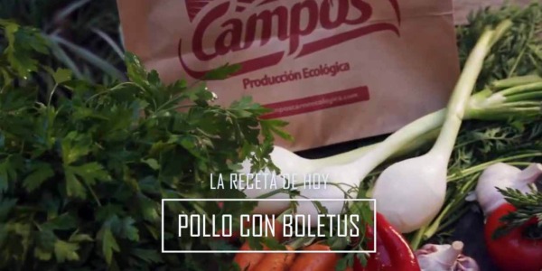 Pollo ecológico con boletus